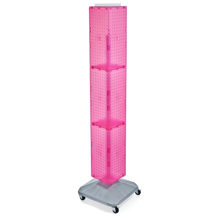 Azar Displays Four-Sided Pegboard Floor Revolving Display Panel Size: 8"W x 60"H 703390-PNK